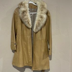 Vintage leather fur trim western detailing cost